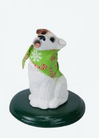 BYERS' CHOICE SINGING DOG JACK RUSSELL