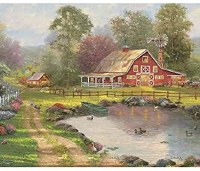 CEACO 1000PC PUZZLE KINKADE RED BARN