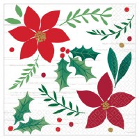 CHRISTMAS WISHES BEVERAGE NAPKINS 16CT