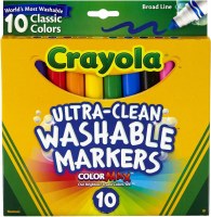 CRAYOLA 10ct WASHABLE MARKERS BROAD