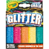 CRAYOLA WASHABLE GLITTER CHALK 5ct