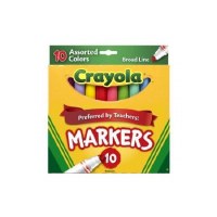 CRAYOLA CLASSIC MARKERS BROAD LINE 10CT