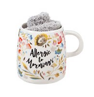 CUP & SOCK GIFT SET ALLERGIC TO MORNINGS