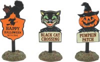 D56 HALLOWEEN SIGNS SET/3