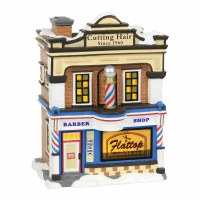 D56 SNOW VILLAGE FLATTOP BARBERSHOP