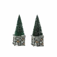 D56 VILLAGE LIMESTONE TOPIARIES SET