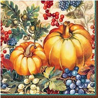 DINNER NAPKINS 16CT WARM HARVEST