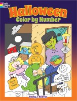 DOVER COLORING BOOK HALLOWEEN BY NUMBER