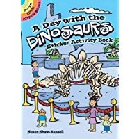 DOVER STICKER BOOK  A DAY WITH DINOSAURS