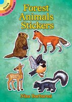 DOVER STICKER BOOK FOREST ANIMALS