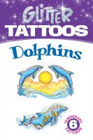 DOVER TATTOO BOOK GLITTER DOLPHINS