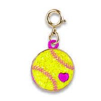 CHARM IT! CHARM GOLD GLITTER SOFTBALL