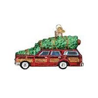 OLD WORLD CHRISTMAS STATION WAGON W/TREE