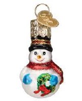 OLD WORLD CHRISTMAS MINI SNOWMAN