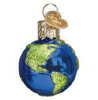 OLD WORLD CHRISTMAS MINI PLANET EARTH