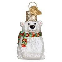 OLD WORLD CHRISTMAS MINI POLAR BEAR