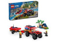 LEGO CITY 4X4 FIRE TRUCK W/BOAT