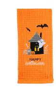 MUD PIE WAFFLE TOWEL HAPPY HALLOWEEN