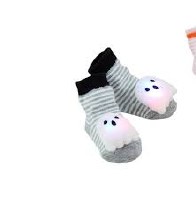 MUD PIE LIGHT UP SOCKS GREY/GHOST