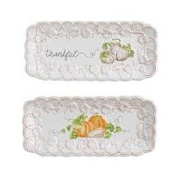 MUD PIE ORANGE GATHER EVERYTHING PLATE