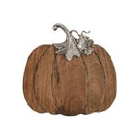 MUD PIE METAL WOOD PUMPKIN BOARD SET