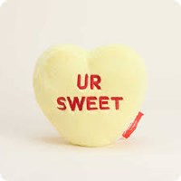 WARMIES SWEETHEART HEART YELLOW UR SWEET