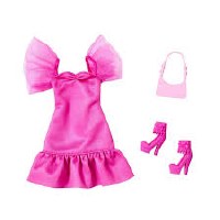 BARBIE COMPLETE LOOKS OUTFIT PINK DRESS