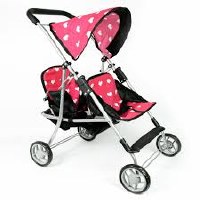 NY DOLL CO MEGA TWIN STROLLER