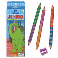 EEBOO 6ct DOUBLE SIDED PENCILS DINOSAURS