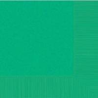 FESTIVE GREEN BEVERAGE NAPKINS 50CT