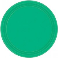 FESTIVE GREEN PAPER PLATES 9" 20CT