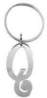 GANZ SILVER KEYRING Q