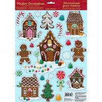 GINGERBREAD WINDOW CLINGS