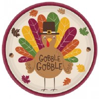 GOBBLE GOBBLE ROUND PLATES 10.5"