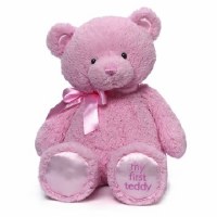 GUND MY 1ST TEDDY PINK 18"