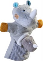 HABA PUPPET RHINO WITH CALF