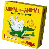 HABA TAKE ALONG GAME ANIMAL UPON ANIMAL