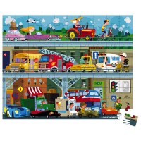 JANOD HATBOX PUZZLE VEHICLES 100pc