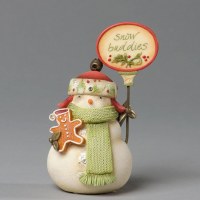 HEART OF XMAS MINI  SNOWMAN W/GINGERBRD