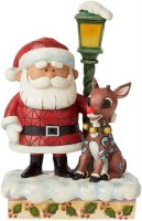 HEARTWOOD CREEK RUDOLPH SANTA LAMPPOST