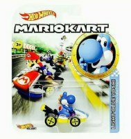 HOT WHEELS MARIO KART LIGHT BLUE LUIGI