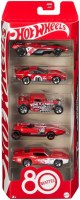 HOT WHEELS MATTEL 80TH 5PK