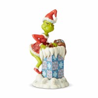 JIM SHORE GRINCH CLIMBING IN CHIMNEY