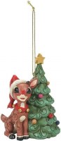 JIM SHORE ORNAMENT RUDOLPH W/TREE