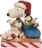 JIM SHORE SANTA SNOOPY W/LIST