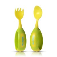 KIDSME TODDLER SPOON & FORK LIME