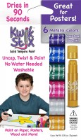 KWIK STIX 6CT TEMPERA PAINT METALLIC