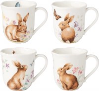 LENOX BUTTERFLY MEADOW 4CT BUNNY MUGS