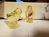 LENOX CRYSTAL CHICK TAPER HOLDER SET/2