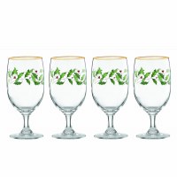 LENOX HOLIDAY 4 ICED BEVERAGE GLASSES